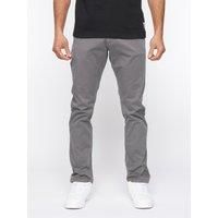 Duck And Cover Moretor Mens Pants Trousers Smart Casual Designer Chinos Grey