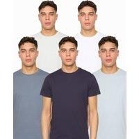 Mens T Shirt 5 Pack - Duck and Cover - 'DEMTARE' - Assorted Colours