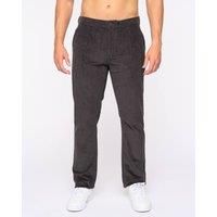 Crosshatch Cordout Casual Comfort Relaxed Lounge Loose Pants Mens Anthracite