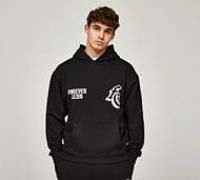 Forever Club Ivy Overhead Hoodie - Black - Size M
