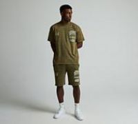 Forever Club Victor Washed Fleece Short - Green - Size L