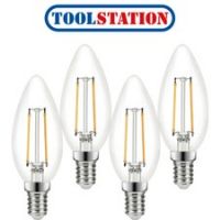 Wessex LED Filament Candle Bulb Lamp 1.8W SES 250lm