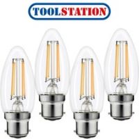 Wessex LED Filament Dimmable Candle Bulb Lamp 3.4W BC 470lm