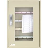 Codelocks Key Secure By View Key Cabinet with KL1000 Digital Lock 25 Padlock Hooks in Light Grey Steel