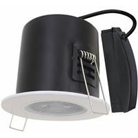 Wessex Electrical Wessex IP20 Compact Fire Rated GU10 Downlight White Bezel Steel
