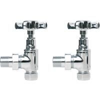 Made4Trade Traditional Towel Radiator Valve 15mm Angled (2 Pack)