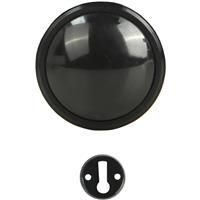 Lockworks Mortice Knob Set in Black Plastic