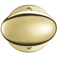 Lockworks Oval Mortice Knob Polished Brass (Pair) in Gold