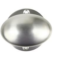 Lockworks Oval Mortice Knob Brushed (Pair) in Nickel