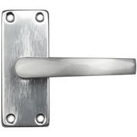 Lockworks Manila Contract Aluminium Door Handle Short Latch Polished (Pair) in Chrome