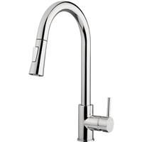 Ebb + Flo Cresswell Pull Out Mono Mixer Kitchen Tap in Chrome Steel
