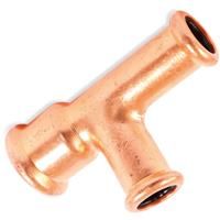 Made4Trade Press Fit Reducing Tee 22 x 15 x 15mm Copper