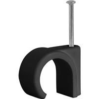 Made4Trade Round Cable Clips 8mm (100 Pack) in Black