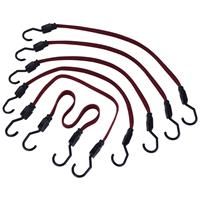 Minotaur Flat Bungee Cord 18mm x 635mm (6 Pack) in Red Plastic