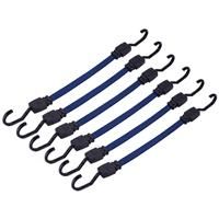 Minotaur Flat Bungee Cord 18mm x 380mm (6 Pack) in Blue Plastic