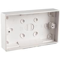 Wessex Electrical Wessex Pattress Box 2 Gang (25mm) in White