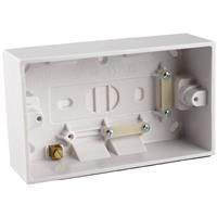 Wessex Electrical Wessex Pattress Box 2 Gang (45mm) in White