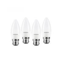 Wessex Electrical Wessex LED Frosted Candle Bulb Lamps 1.8W SES Cool White 250lm (4 Pack) Plastic