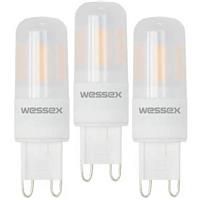 Wessex Electrical Wessex LED G9 Capsule Lamps 2.2W Warm White 300lm (3 Pack)