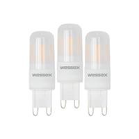 Wessex Electrical Wessex LED G9 Capsule Lamps 2.2W Cool White 300lm (3 Pack)