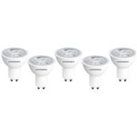 Wessex Electrical Wessex LED GU10 Dimmable Bulbs 3W Warm White 345lm (5 Pack) Plastic
