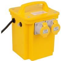 Wessex Electrical Wessex 110V Tool Transformer 3kVA 2 x 16A Outlets in Yellow