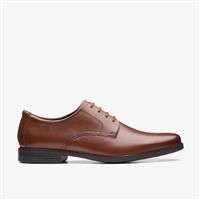 Clarks Men/'s Howard Walk Oxford Flat, Dark Tan Lea, 6.5 UK