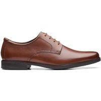 Clarks Men/'s Howard Walk Oxford Flat, Dark Tan Lea, 7.5 UK