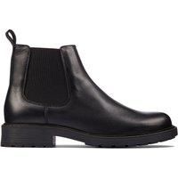Clarks Orinoco 2 Lane Leather Boots In Black Standard Fit Size 3