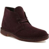 Clarks Originals Desert Boot Mens Two Eyelet Chukka In Burgundy UK Size 7 - 12
