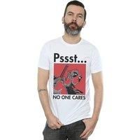 Marvel Men's Deadpool No One Cares T-Shirt in White | Size: Small