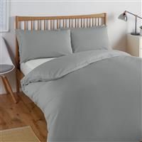 Habitat Cool Tencel Cotton Plain Grey Bedding Set - Kingsize
