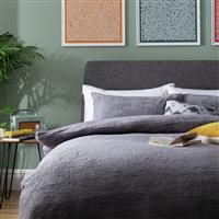 Argos Home Grey Fleece Bedding Set  Double