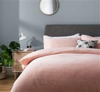 Argos Home Blush Fleece Bedding Set - Single