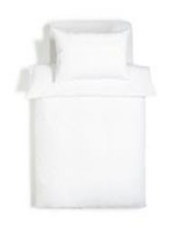 Argos Home Brushed White Cotton Bedding Set - Single