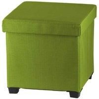 Multi-Purpose Folding Storage Ottoman Foot Rest Stool - LIME GREEN - 38cm (H) x 38cm (W) x 38cm (L) - Suitable for Indoor or Outdoor Use - Max Load 150kg (Single)