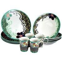 Simpa 12Pc Floral Ceramic Dining Set