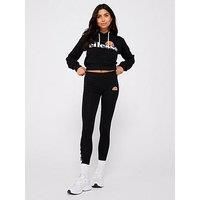 Ellesse Women'S Exclusive Toris Legging And Crop Hoodie Suit - Black