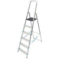 Mac Allister 6 Tread Aluminium, Plastic & Steel Step Ladder (H)1880M