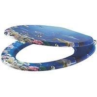 GoodHome Pilica Blue Soft close Toilet seat
