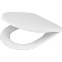 GoodHome Tanaro White Top fix Soft close Toilet seat