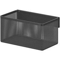 GoodHome Elland Black Stainless Steel 1 Tier Shower Basket