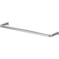 GoodHome Elland Brushed Silver Effect Wall-Mounted Towel Rail (W)400mm