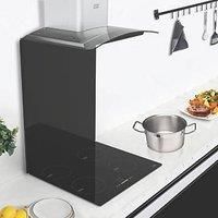 Cooke & Lewis CLINDGHSPLUK 565mm Induction Hob, Hood & Splashback Black (540KH)