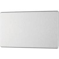 LAP 2-Gang Blanking Plate Brushed Stainless Steel (761KJ)