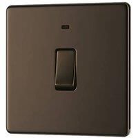 LAP 20A 1-Gang DP Boiler Switch Black Nickel with LED (354KJ)
