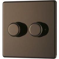 LAP 2-Gang 2-Way LED Dimmer Switch Black Nickel (208KJ)