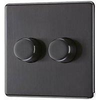 LAP 2-Gang 2-Way LED Dimmer Switch Slate Grey (953KJ)