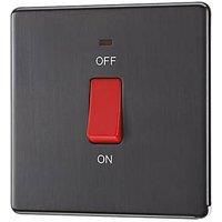 LAP 45A 1-Gang DP Cooker Switch Slate Grey with LED (165KJ)