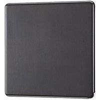 LAP 1-Gang Blanking Plate Slate Grey (456KJ)